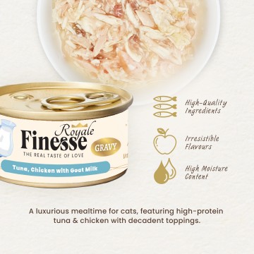 Finesse Royale Tuna & Chicken with Goat Milk 85g